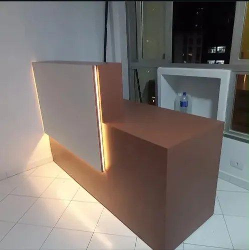 Balcão com led recepção