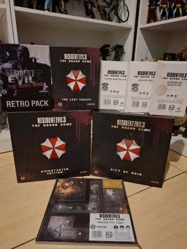 Rarissimo* Resident Evil 3 Board Game complete com todas as expansões, jogo de tabuleiro