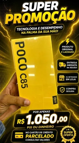 Celular Xiaomi POCO C85 6GB de RAM / 128GB / Tela 6.9" / Dual Sim LTE