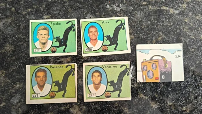 Botafogo SP 05 figurinhas Reis do Futebol 1962