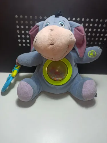 Brinquedo Pelúcia Ió Bisonho Disney Baby - Som 100% Ok