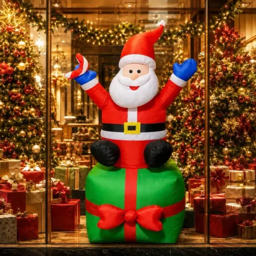 Papai noel inflável enfeite de natal 1,9m de altura