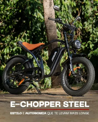 Bicicleta Elétrica RAVA Chopper Steel