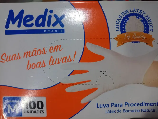 Luva de látex caixa 100un PMG
