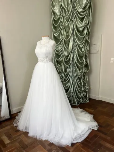 Vestido de noiva bordado