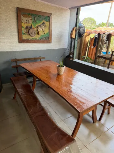 Mesa cedro vermelho mesa de alto padrão 