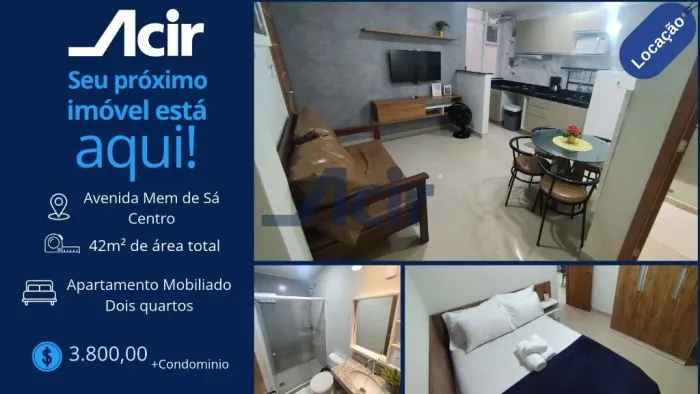 Apartamento com 2 quartos para alugar, 42m² por R$ 3.800,00/mês - Centro - Rio de Janeiro/