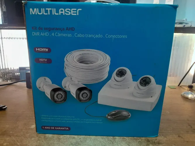 Kit de segurança com 4 câmeras multlaser