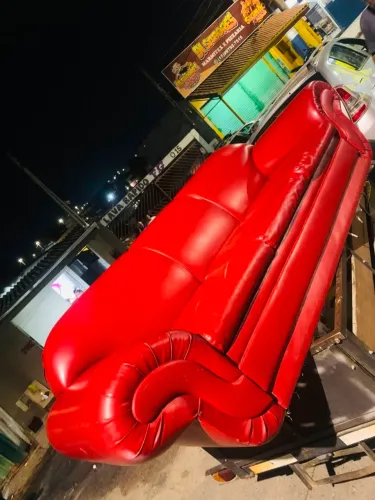 Sofa de couro 3 lugares