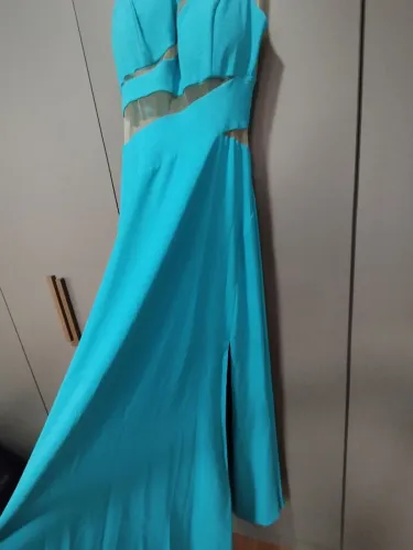 Vestido de festa azul tifani