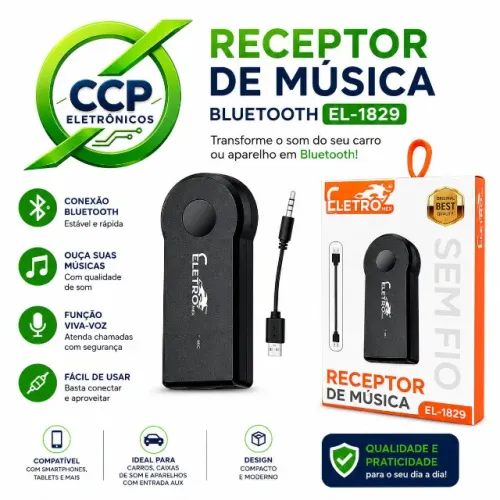 Receptor Bluetooth Permite transmitir áudio via Bluetooth Via P2 Auxiliar