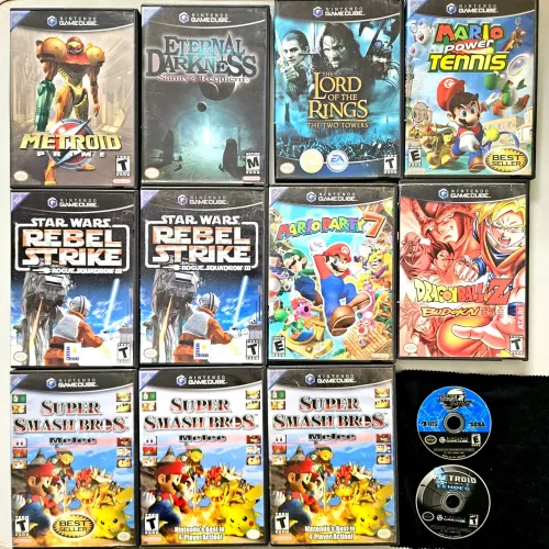 Jogos originais game cube mario metroid dragon ball
