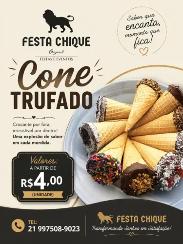 Trufas e Cone Trufado