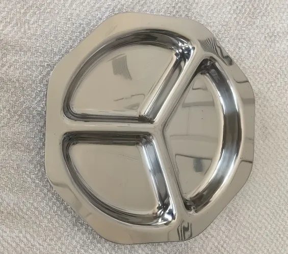 Petisqueira em Aço Inox Báthory SP - 3 Divisórias - Vintage/Retrô