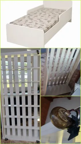 Cama solteiro infantil branca