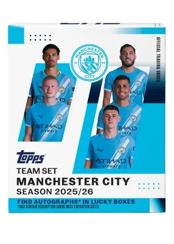 Team Set oficial Topps 2025/26 do Manchester City