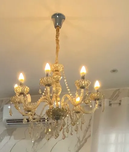 Lustre Cristal dourado