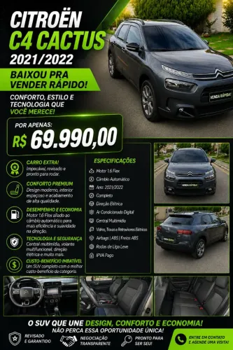 Citroen C4 Cactus Feel 1.6 16V Flex Aut. 2022