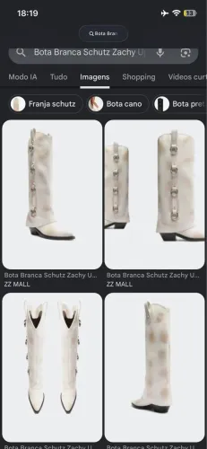 Bota Branca Schutz Zachy Up Cloak 38 nova com etiqueta