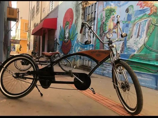 Bike Harley estilo chopper - única em Goiânia