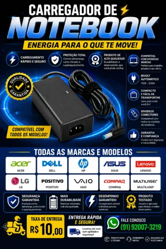 CARREGADOR DE NOTEBOOK