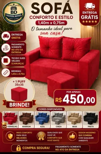 Sofá 2 lugares 
