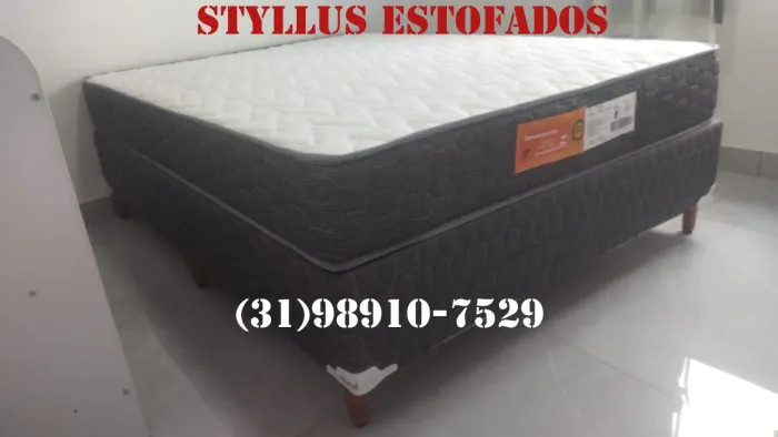 Cama box casal com colchão de molas ensacadas
