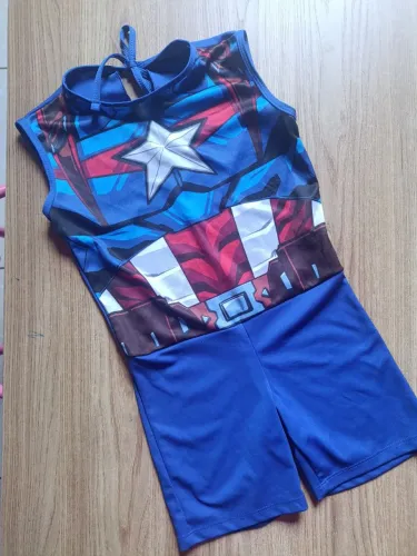 Bazar baby macacão capitão América