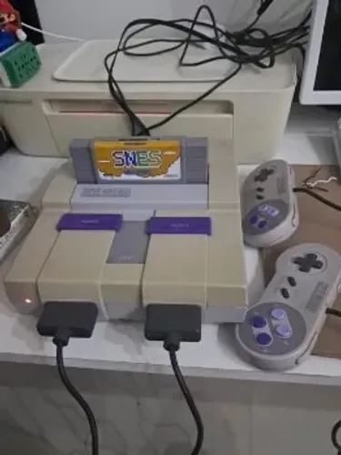 Super Nintendo Original + 2 Controles + Cartucho 3000 Jogos (Impecável)