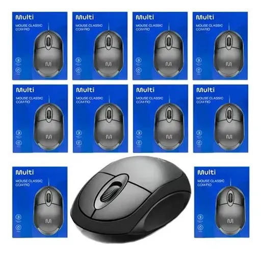 Lote com 10 Mouses Multi MF100 Novos Lacrados