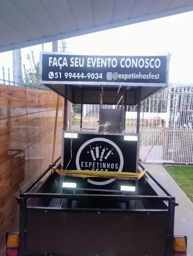 Carrinho para espetinhos mais reboque documentado 2026