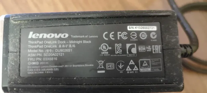 Lenovo Thinkpad Dock Station Midnight Black Du9026s1  