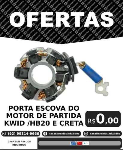 PORTA ESCOVA DO MOTOR DE PARTIDA KWID /HB20 E CRETA