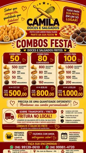 salgados de aniversário