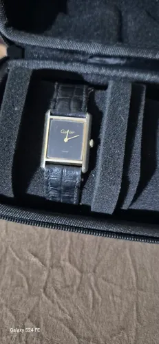Relógio cartier tank Black raro18k automático