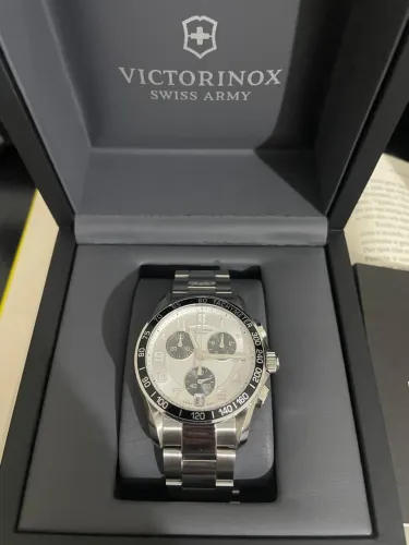 Relógio Victorinox Swiss Army Cronógrafo - Prata - Ótimo Estado