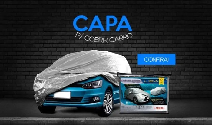 Capa Cobre Veículo - Protege de Chuva / Sol / Poeira - Carrhel - Tamanhos P M G Gg