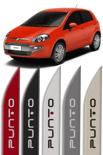 Friso Lateral Fiat Punto - C/ Nome - Azul / Branco / Cinza / Vermelho