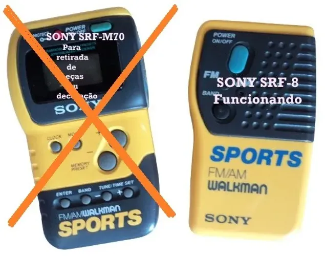 Sony SRF-8 AM/FM Walkman Sports - Funcionando