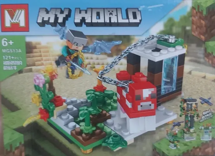 lego minecraft my world go-zp0360 mg513a 121pçs