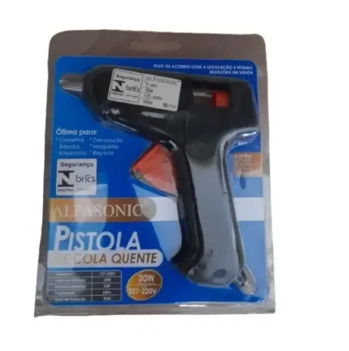 Pistola De Cola Quente Alfasonic Bivolt 110v-220v 60hz 20w