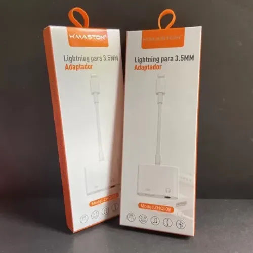 ADAPTADOR CARGA e Áudio IPHONE 3.5mm CABO Fone de Ouvido ÁUDIO MACHO