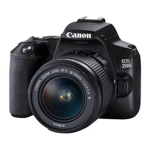 Câmera Digital Canon EOS 250D 24.1MP 3.0" Lente EF-S 18-55MM III - Nova na caixa!