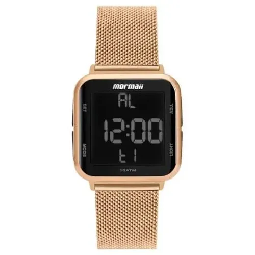 Relógio Digital Mormaii Feminino Dourado/rosa - Novo!