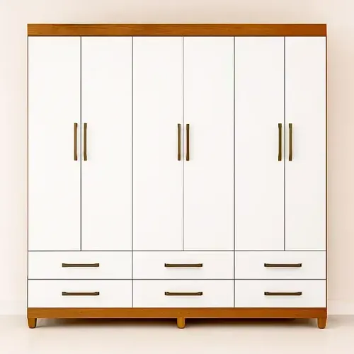 Guarda roupa cinamomo branco de casal