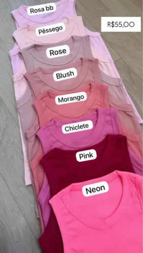Básica do dia - Regatas Femininas em Diversas Cores