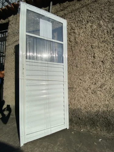 PORTA ALUMÍNIO VIDRO FIXO BRANCA 2.10X60,70 OU 80CM