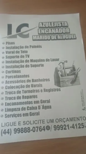 L.c azulejista encanador marido de aluguel