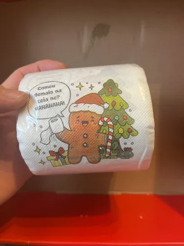 Kit 02 Papel Higiênico C/ Papai Noel / Cocô Natal Decoração