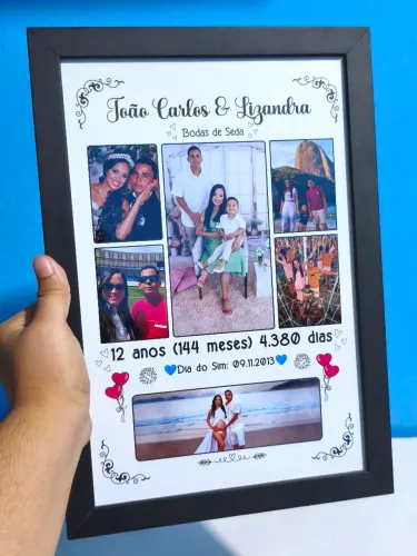 Quadro De Bodas De Seda